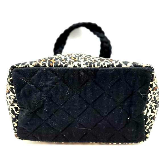 NaRaYa Small Black Handbag Cotton Jungle Print 8x7x5" - Picture 6 of 8